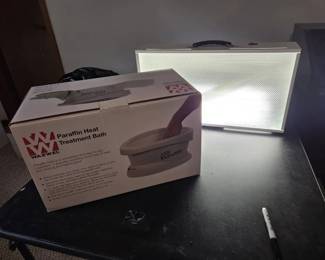 New in Box Paraffin Wax Bath,  Light Therapy Lamp Lot