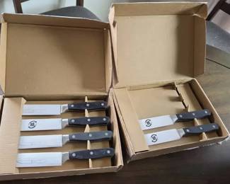Set of 6 Kitchen SteakUtility Knives in Boxes