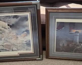 Framed Limited Edition Maritime  Lighthouse Art Prints