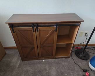 Sliding Barn Door Storage Cabinet  Console