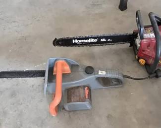 Homelite Timberman 45 Gas Chainsaw  Remington Electric Chainsaw