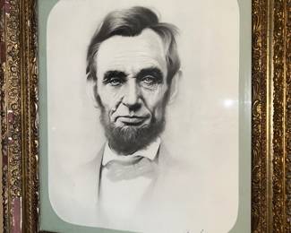 Abe Lincoln, charcoal and graphite portrait sketch