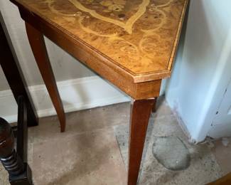 Vintage Italina-Sorrento style triangular table 