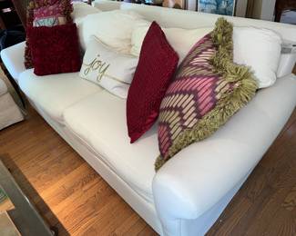Another view of the Dapha for Baker sofa with decorative pillows
