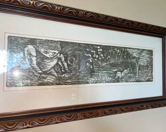 Vintage wood engraving of the Frog and the Toad