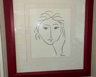 Etching, possibly Picasso's "Pour Roby"