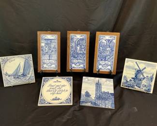 Blue White Tile Decor