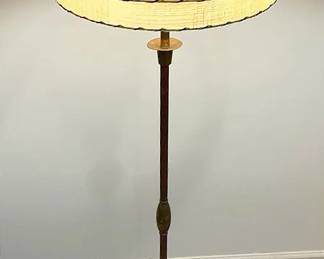 MCM Teak And Brass Lamp
