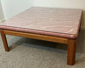 Faux Marble Top Coffee Table