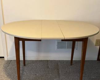 Painted Wooden Table With Leaf