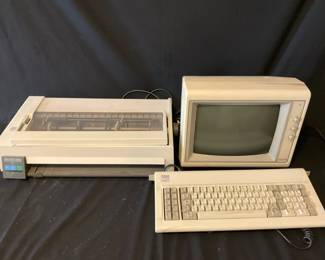 Vintage IBM Monitor And Printer