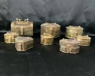 Small Brass Trinket Boxes