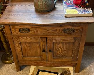 American oak vanity