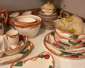 Huge collection of Franciscan Apple Blossom pottery
