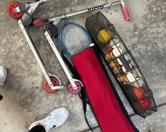 Razor Scooters 2, Crochet Set, Badminton Set