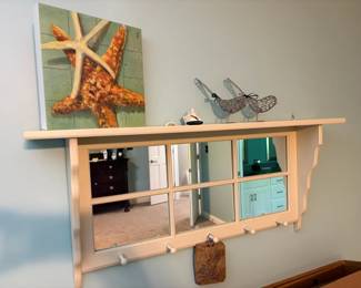 Shelf With Hooks And Mirrors, Starfish Picture