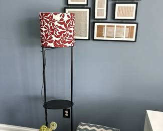 Floor Lamp, Wall Frame, Storage Bench