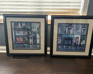 Framed Prints Of City Shops Includes Two