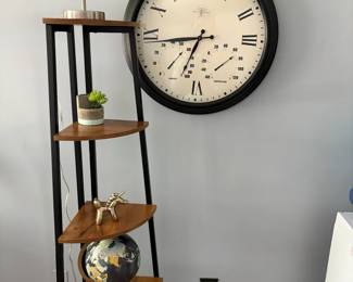 Corner Stand, Clock, Lamp And Other Decorative Items