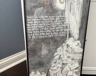 Framed Print With Words From Stairway To Heaven