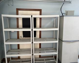 Heavy Duty Plastic Shelves And Plastic Storage Cabinet