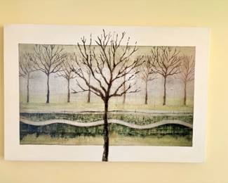 Print On Canvas Of Trees