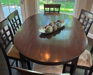 Hightop Dining Table And Six Chairs