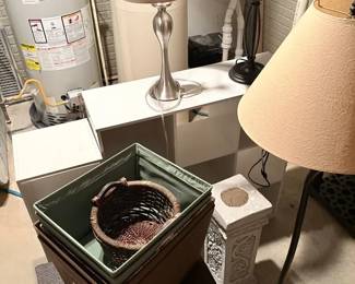 Floor Lamp, Table Lamps 2, Box Shelves And Other Storage