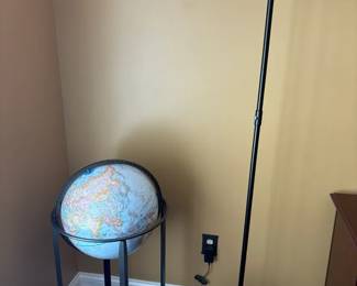 Floor Lamp And Two Globes
