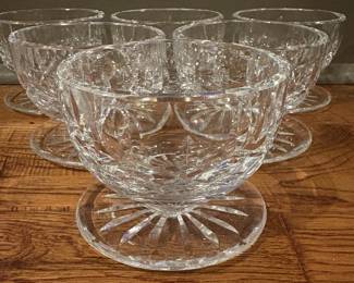 #250	Waterford Lismore footed dessert crystal  6 pc	 $72.00 			