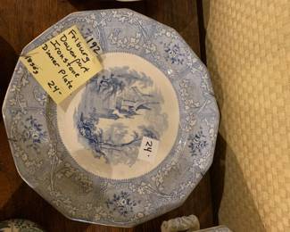#192	Friburg Davenport ironstone dinner plate 1850	 $24.00 			