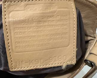 #259	Couch Tan leather hobo/shoulder bag "Whitney" inner zip and outer pocket 	 $50.00 			