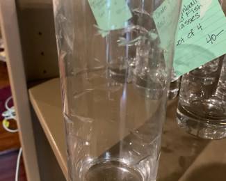 #197	Crate and Barrel reef highball etched fish glasses set of 4	 $40.00 			