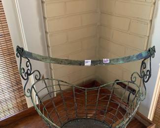 #204	metal basket with handle	 $20.00 			
