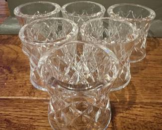 #251		Waterford lcrystal comeragh napkin rings 6 pc	 $36.00 			
