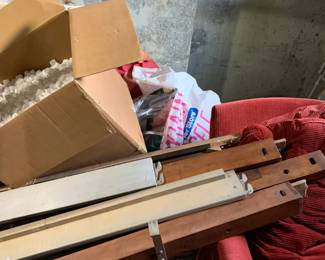 #275	2 set of full 41 inch wide 4 post rope beds frames YOU MOVE FROM BASEMENT	 $75.00 			