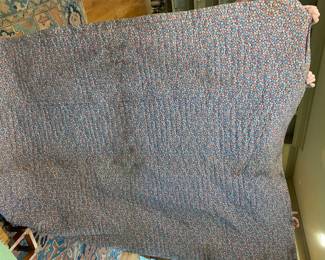 #188	Antique Flower Basket With Sashing Scrappy Colors -Hand quilted and Machine Pieced - 64x78	 $75.00 			