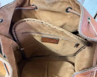 #264	Patricia Nash Brown leather backpack w dust bag	 $46.00 			