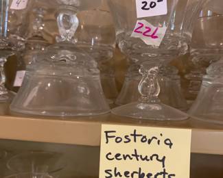 #226	Fostoria century sherberts set 8 pc	 $20.00 			