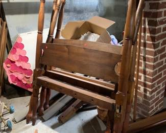 #275	2 set of full 41 inch wide 4 post rope beds frames YOU MOVE FROM BASEMENT	 $75.00 			