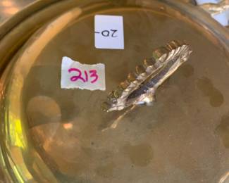 #213	brass chaffing dish	 $20.00 			