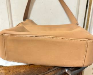 #259	Couch Tan leather hobo/shoulder bag "Whitney" inner zip and outer pocket 	 $50.00 			