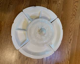 #234	California pottery soup tureen wing 6 serving bowls 	 $30.00 			