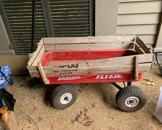 #117	Radio Flyer Wagon w/Wood Trim (trim as is on one side)	 $30.00 			