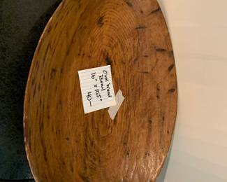 #077	Oval Wood Dough Bowl - 16x10.5	 $40.00 			