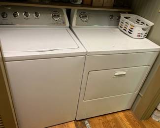 #096	Set of Whirlpool Washer & Dryer (no agitator) 	 $200.00 			