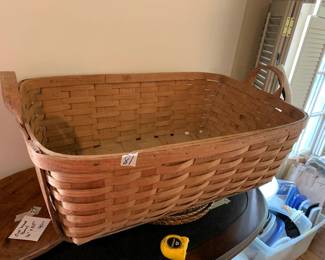 #081	Large Hand-Woven Gathering Basket w/2 handles - 26x16x9	 $50.00 			