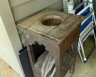 #116	Primitive Wash Stand - 16 square x 30	 $30.00 			