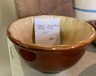 #082	Vintage Ironstone Jelly Mold - 6.5"	 $22.00 			