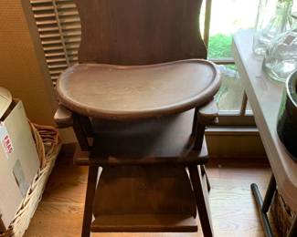 #063	Wooden high Chair	 $25.00 			